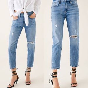 Zara The New Slim Straight Light Wash Valley Blue Jeans Sz 6
